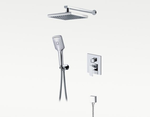 Concealed 3 Way Shower Set with Knob and Handle (2)