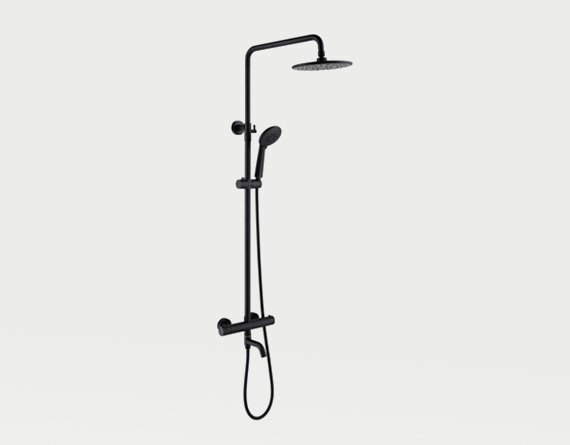 Exposed Shower Systems with Rain Shower ,Handheld and Faucet (4)