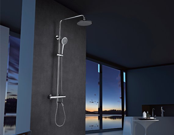 Exposed Shower Systems with Rain Shower ,Handheld and Faucet